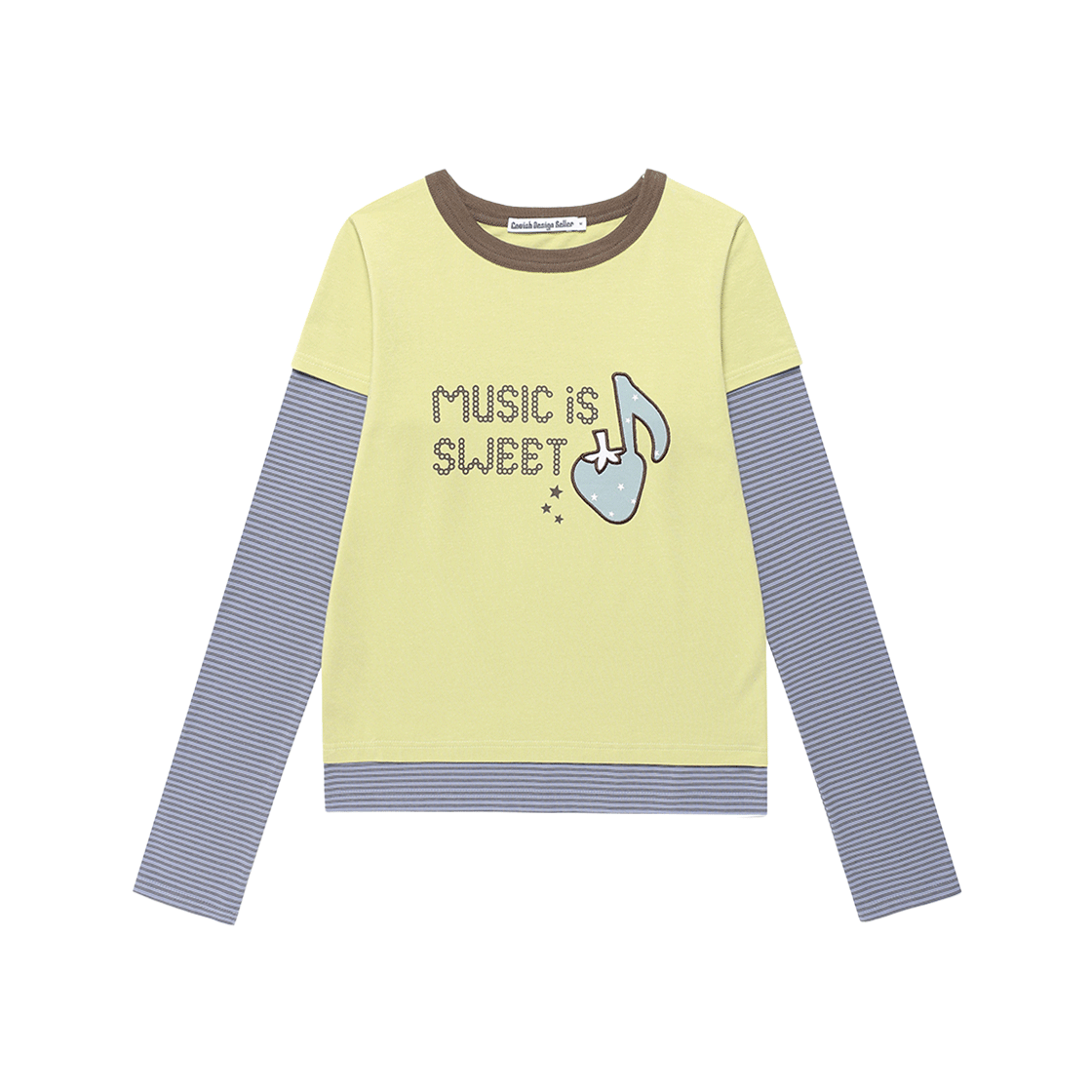 CV2FFFT551AYE CAVISH W Strawberry Layered LS Tee Yellow