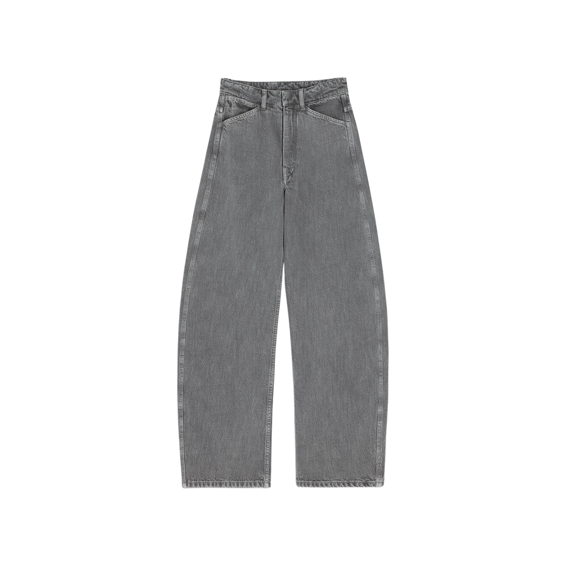 (W) 르메르 하이 웨이스티드 커브드 팬츠 헤더((W) Lemaire High Waisted Curved Pants Heather)