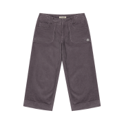 COYSEIO Rustic Corduroy Capri Pants Purple Grey
