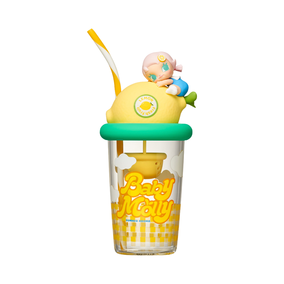 팝마트 베이비 몰리 달콤한 과일향 시리즈 스트로 컵(Pop Mart Baby Molly Fruity Aroma Series Straw Cup)
