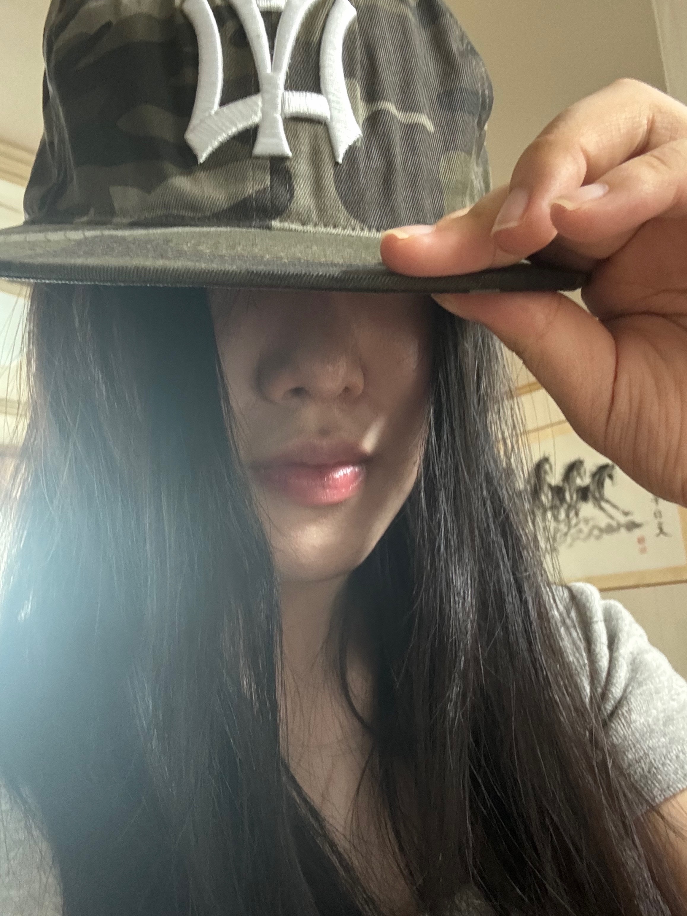 AEAE Ae Symbol Angel Wing Cap Camo 착용 스타일 - 1
