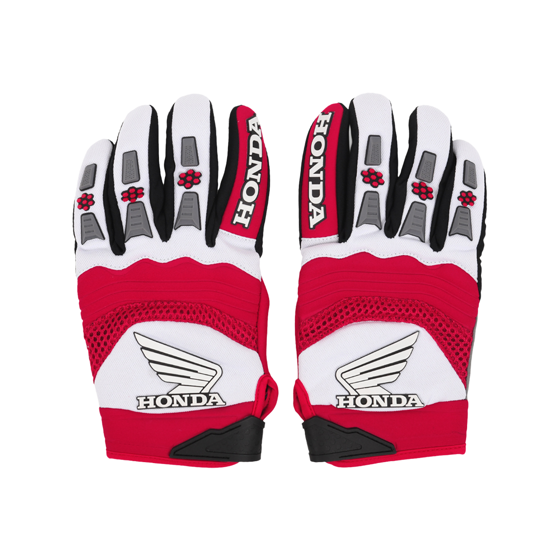 혼다 벨크로 모터사이클 글러브 레드(Honda Velcro Motorcycle Gloves Red)