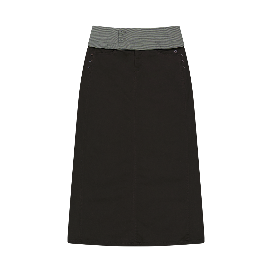 코이세이오 웨이스트 패널 스커트 웜그레이(COYSEIO Waist Panel Skirt Warm Grey)
