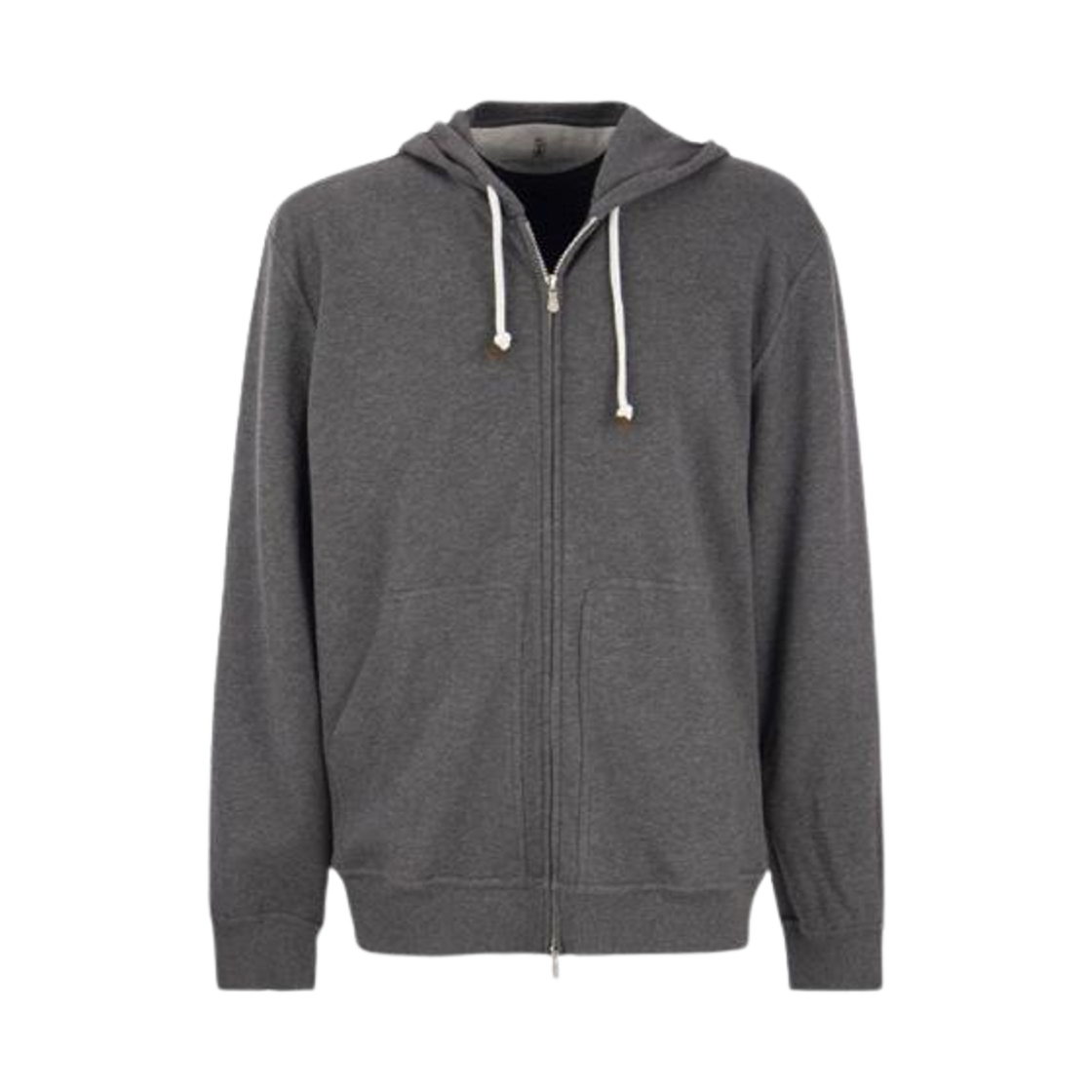 브루넬로 쿠치넬리 이지 코튼 후드 집업 그레이(Brunello Cucinelli Easy Cotton Hooded Zip-Up Grey)