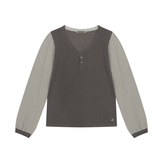 코이세이오 스너그 버튼 롱슬리브 차콜 | COYSEIO | KREAM