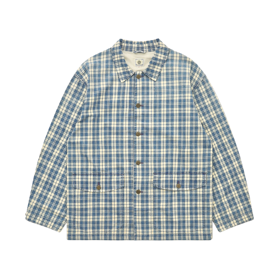 카키스 x 애드섬 초어 자켓 인디고 체크(Khakis x Adsum Chore Jacket Indigo Check)