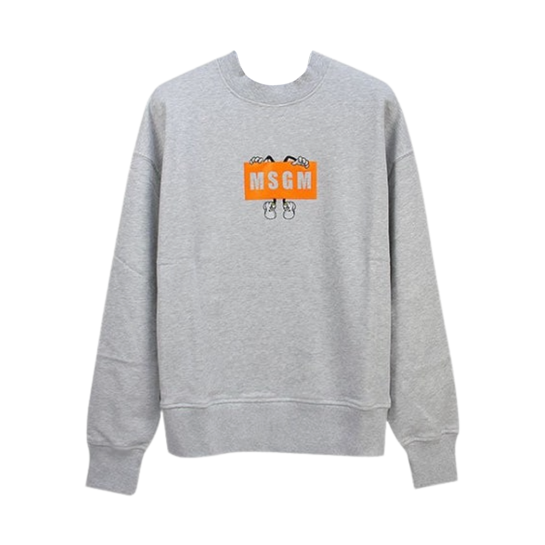 3040MM100-217097-94 MSGM Cartoon Box Logo Sweatshirt Grey