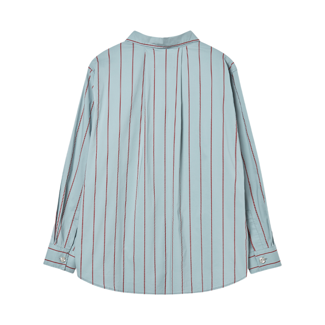 엔 아카이브 럭스 페브릭 스트라이프 코튼 셔츠 블루(N ARCHIVE Lux Fabric Stripe Cotton Shirt Blue) - 2