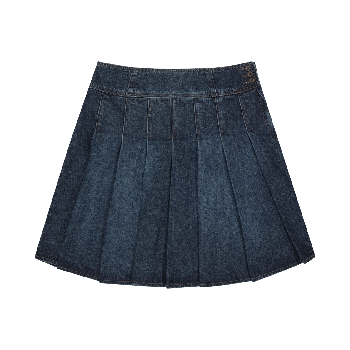CY2503SKST02 COYSEIO Deep Denim Pleats Skirt Navy