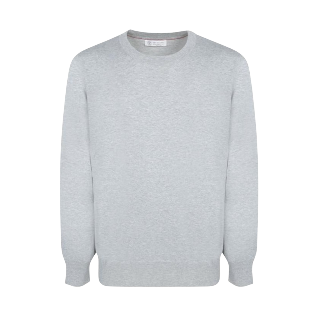 M2900100-CY162 Brunello Cucinelli Cotton Crewneck Sweater Grey