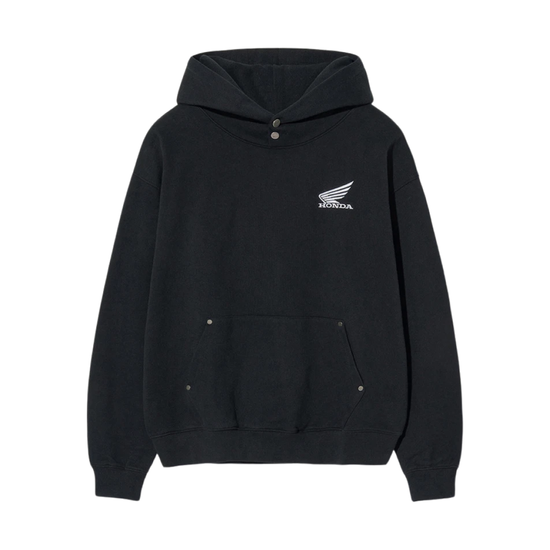 혼다 스몰 윙 로고 리벳 포인트 후드 블랙