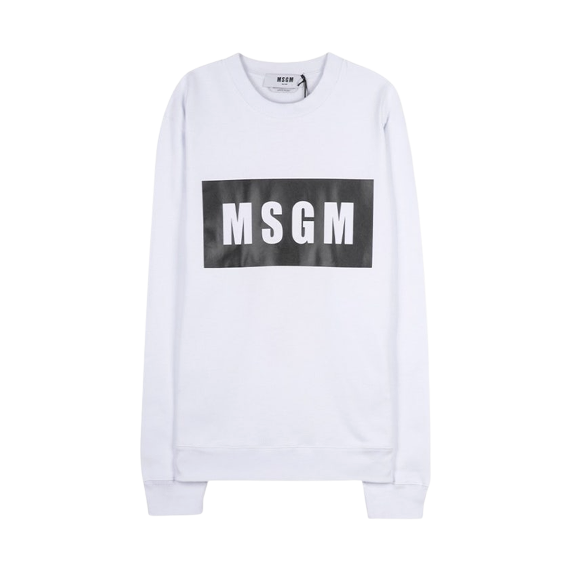 2940MM68-207599-01 MSGM Box Logo Sweatshirt White