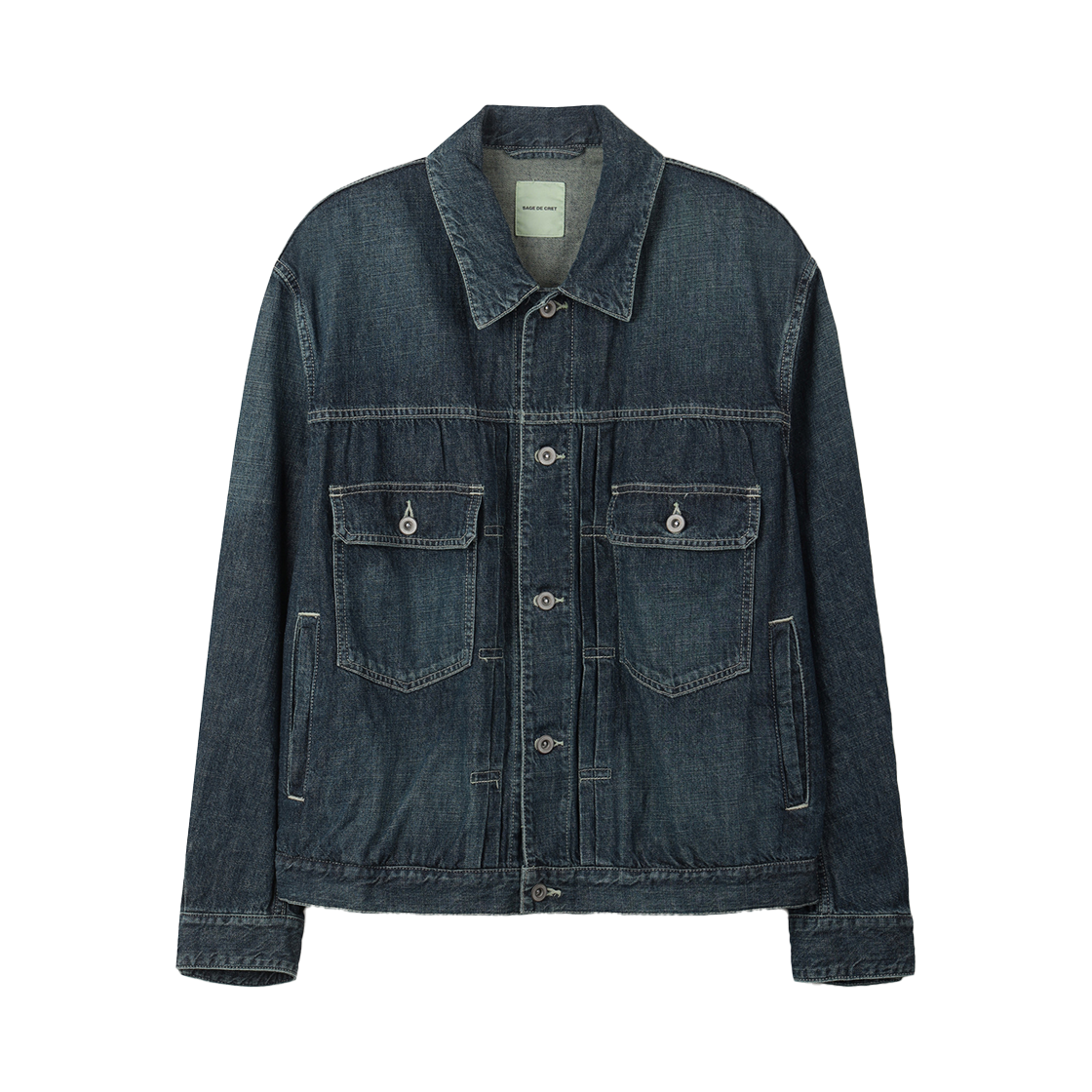 시리즈 데님 숏 자켓 네이비(SERIES Denim Short Jacket Navy)