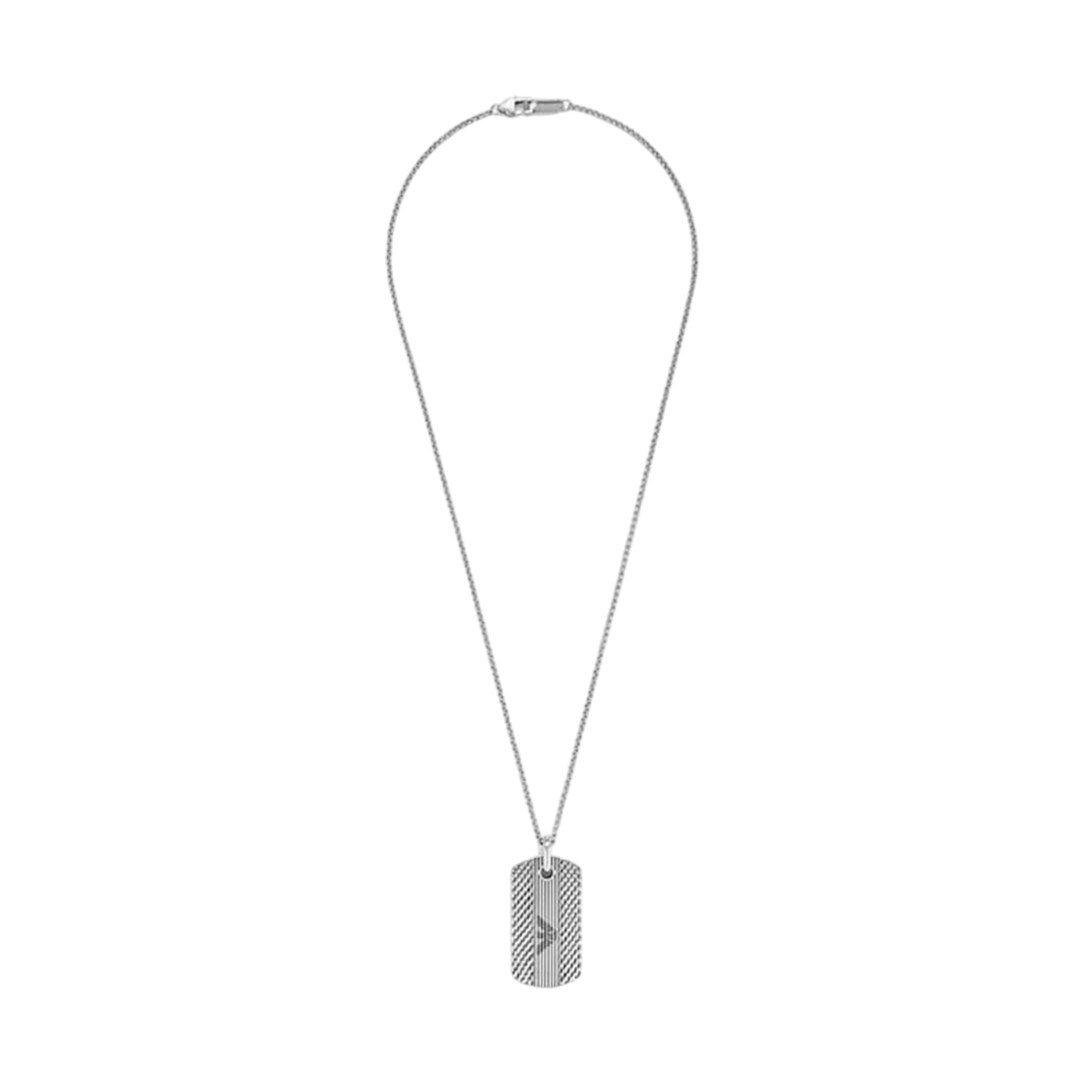 EGS3149040 Emporio Armani Stainless Steel Dog Tag Necklace Silver