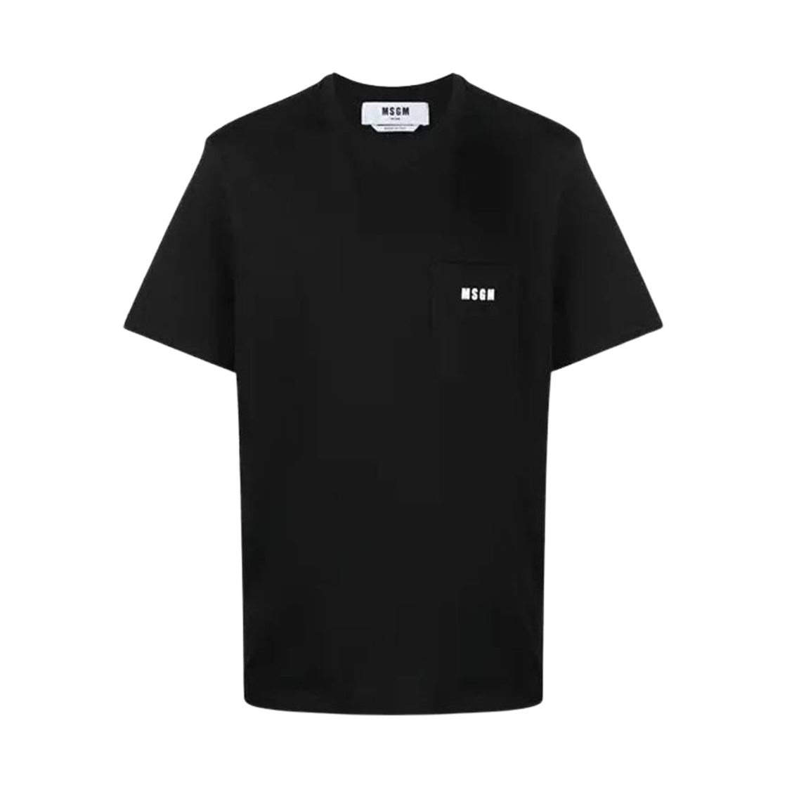 3040MM73-217098-99 MSGM Pocket Logo T-Shirt Black