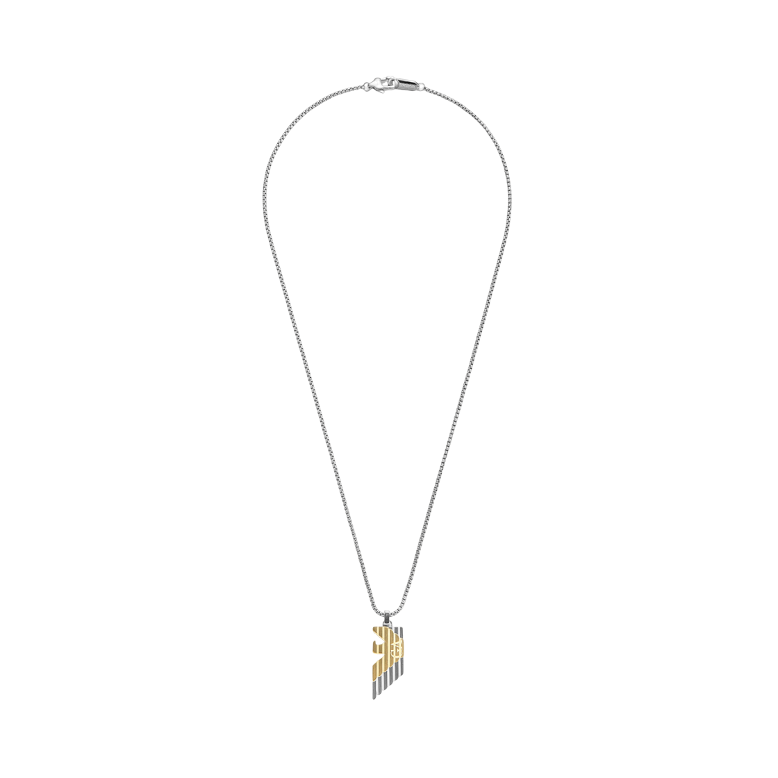 EGS3073040 Emporio Armani Two-Tone Stainless Steel Pendant Necklace Silver
