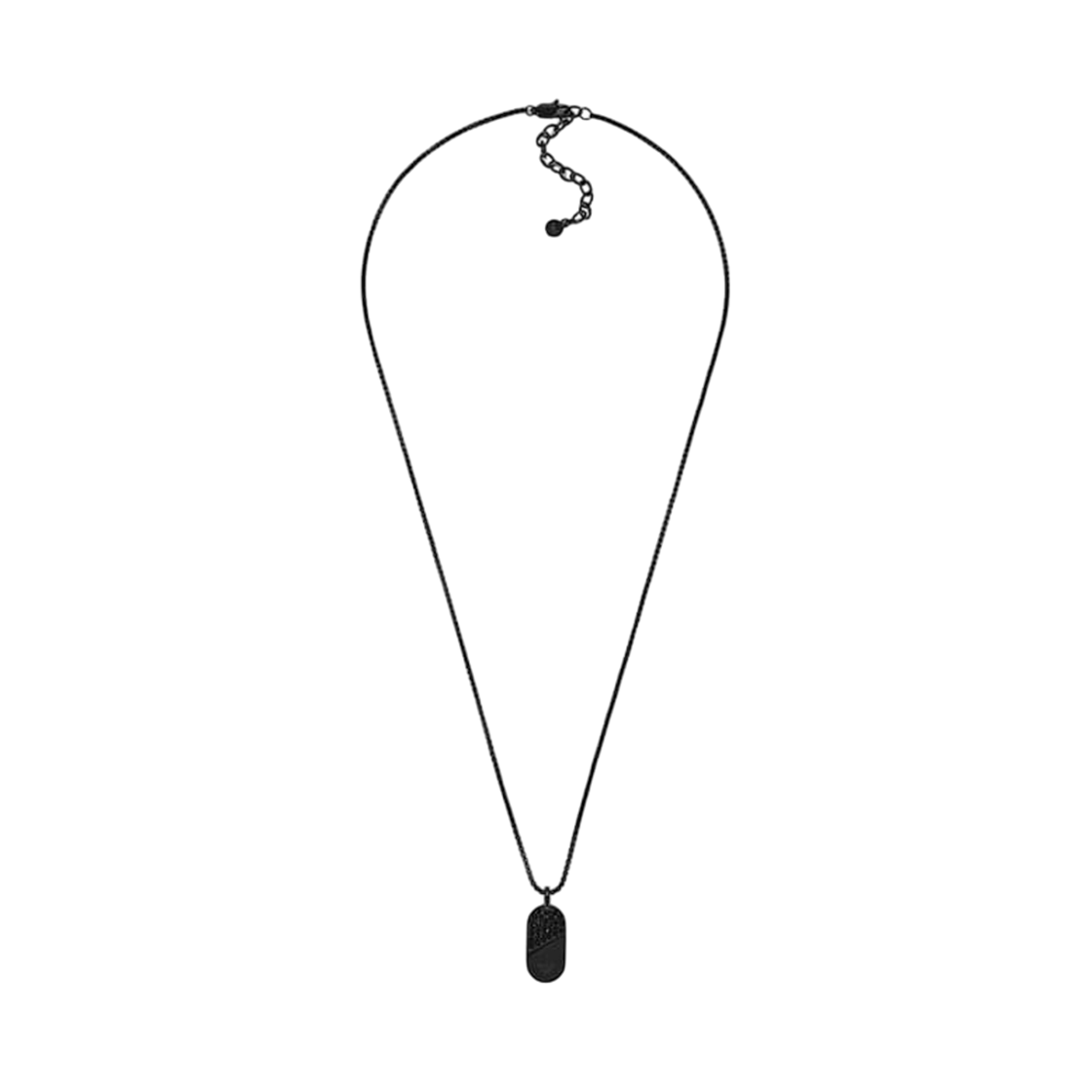 EGS3138001 Emporio Armani Stainless Steel Dog Tag Necklace Silver