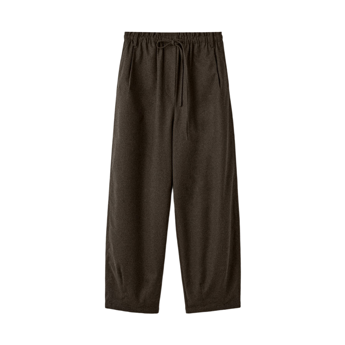 UM253APT104KH Wool Flannel Oval Silhouette Pants_Dark Olive