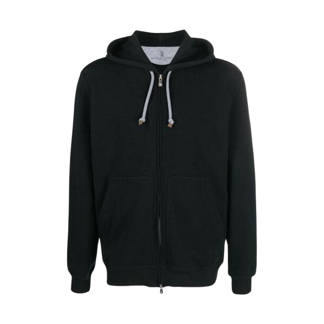 브루넬로 쿠치넬리 이지 코튼 후드 집업 블랙(Brunello Cucinelli Easy Cotton Hooded Zip-Up Black)