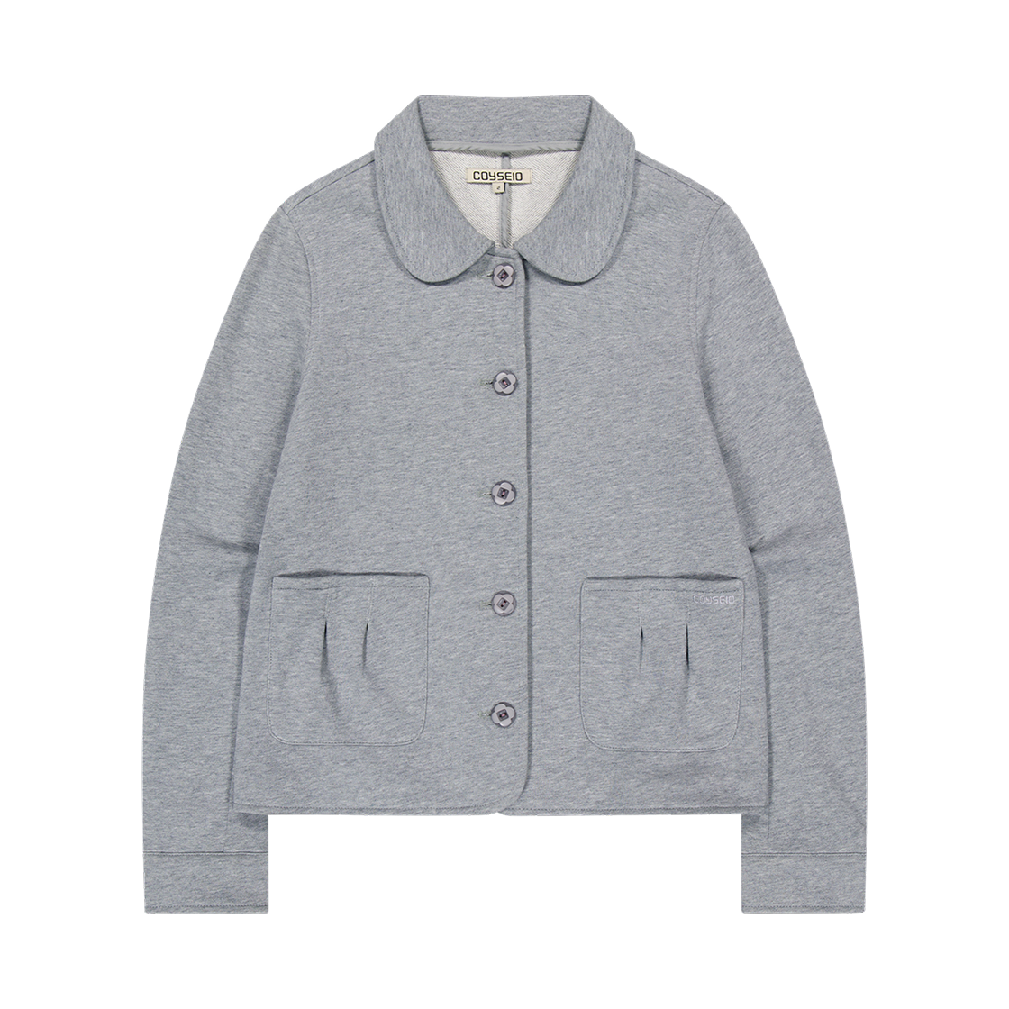 코이세이오 코지 스웻 재킷 멜란지 그레이(COYSEIO Cozy Sweat Jacket Melange Grey)