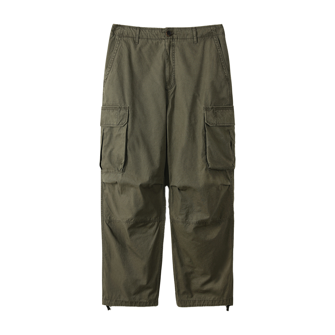 SAPNA25201KHX SERIES Pigment Washing Wide Cargo Pants Khaki