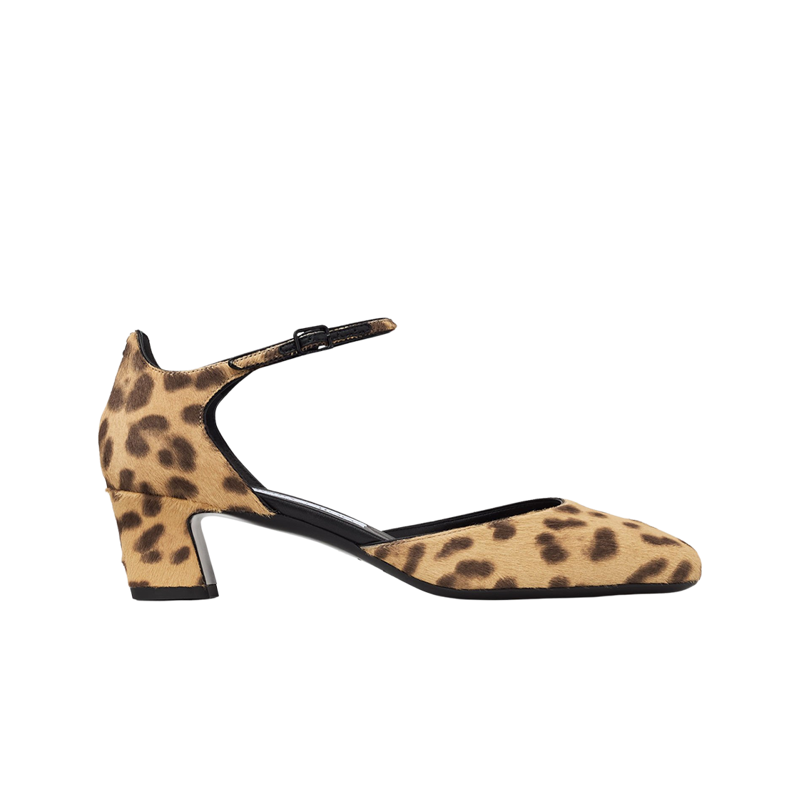 (W) 지미추 픽시 블록 힐 45 레오파드 프린트 포니 펌프스 내츄럴((W) Jimmy Choo Pixie Block Heel 45 Leopard Print Pony Pumps Natural)