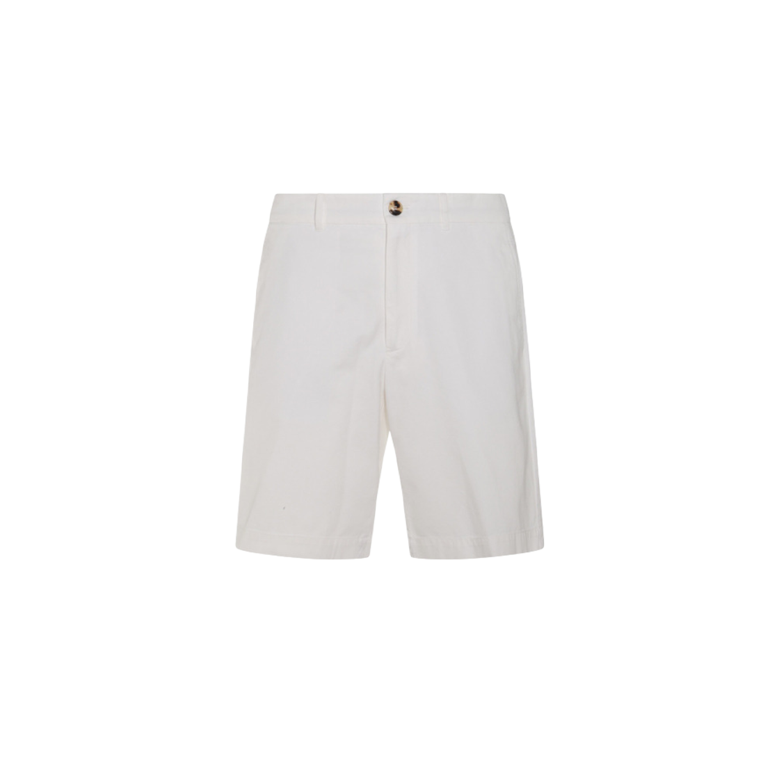 M252DU0010-C2200 Brunello Cucinelli Garment-Dyed Twisted Cotton Gabardine Bermuda Shorts Off White