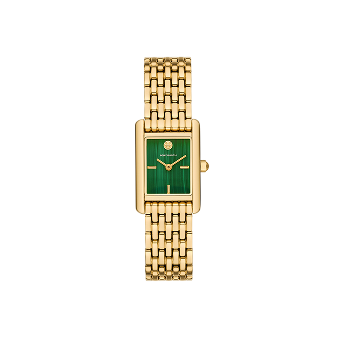 (W) 토리버치 엘리노어 미니 스테인리스 스틸 시계 골드 그린((W) Tory Burch Eleanor Mini Stainless Steel Watch Gold Green)