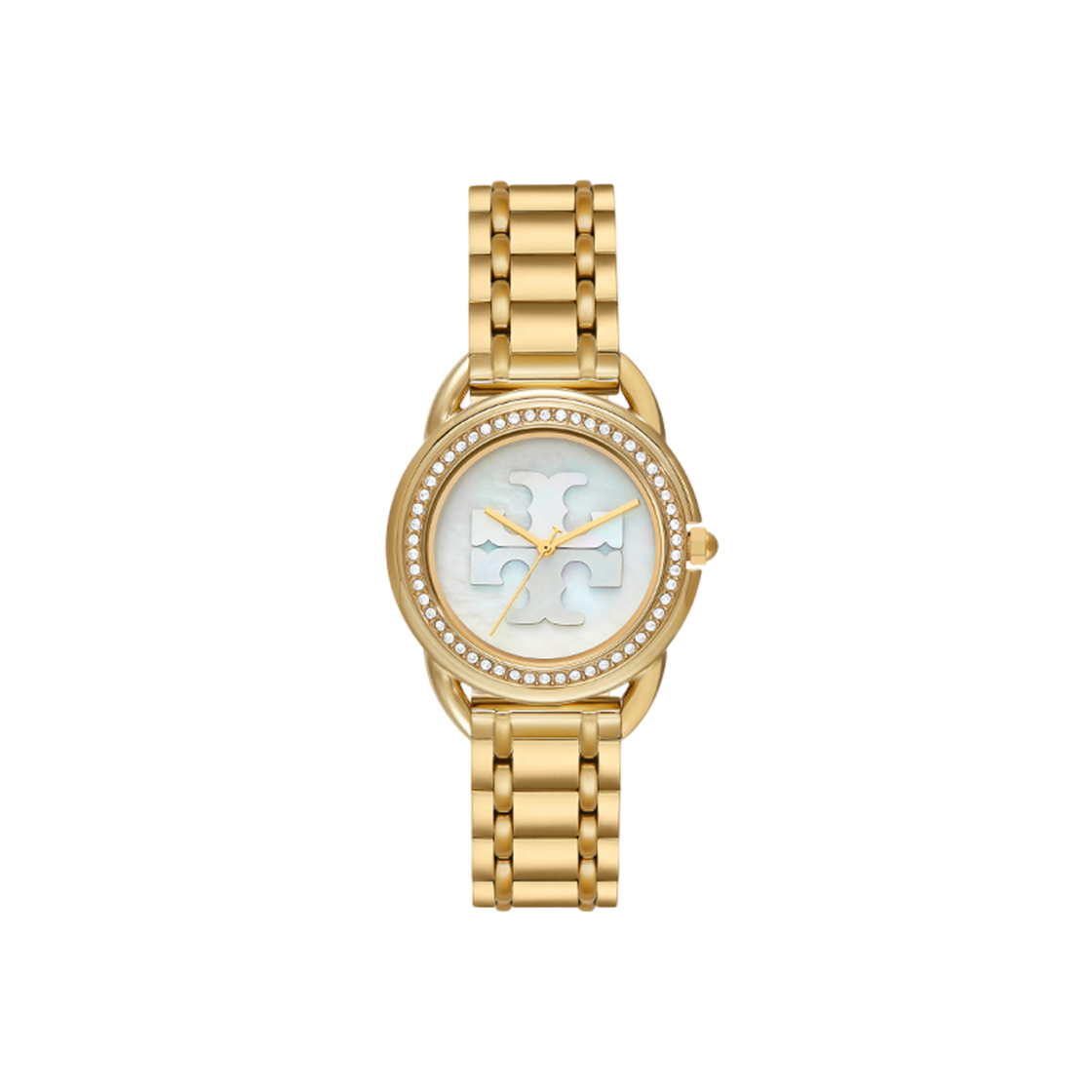 (W) 토리버치 밀러 스테인리스 스틸 시계 골드 모프((W) Tory Burch Miller Stainless Steel Watch Gold Mop)