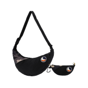 Ticket to the Moon Upcycled Sling Bag Black Camo