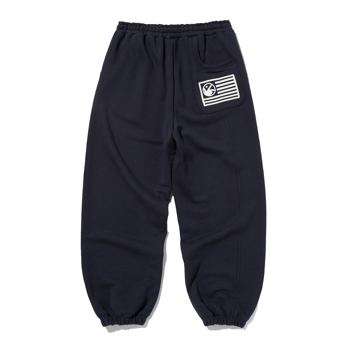 KM25AWPT01-NVY Keymisery Finger Logo America Jogger Pants - Navy