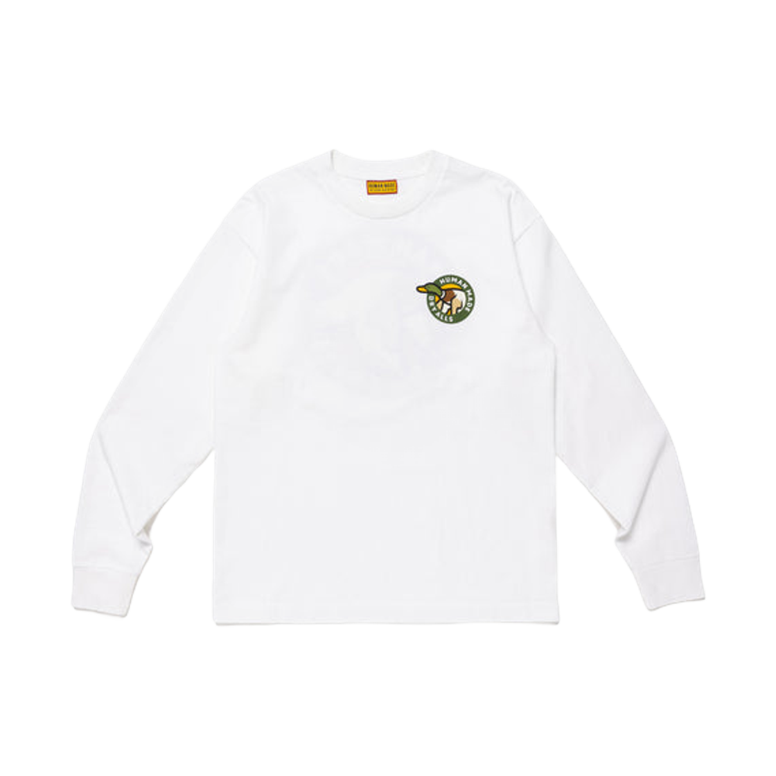 휴먼 메이드 그래픽 롱슬리브 티셔츠 화이트