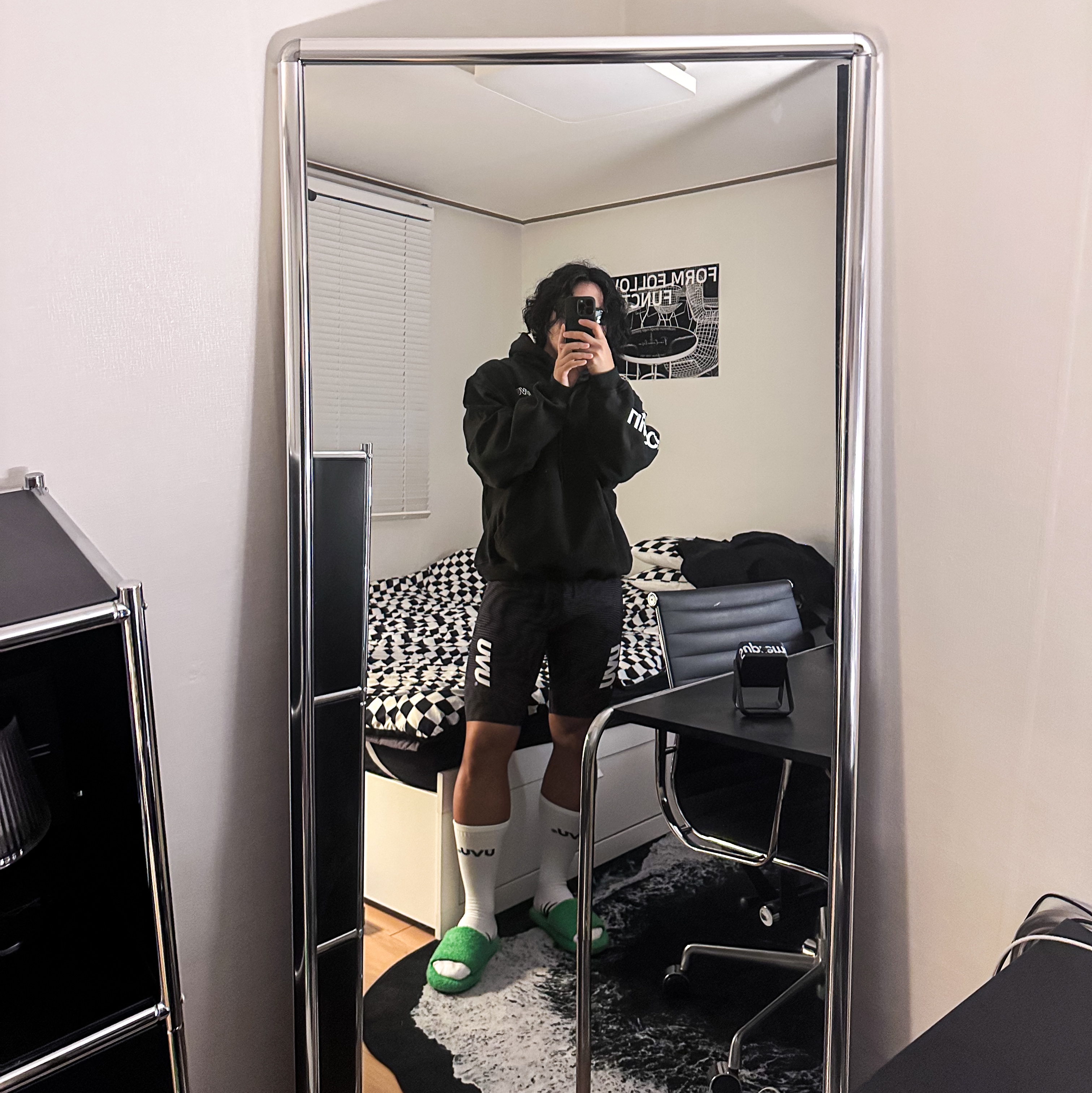 UVU Dolomiti Hoodie Black, UVU Half Tight 2.0 Black Grey 착용 스타일 - 1