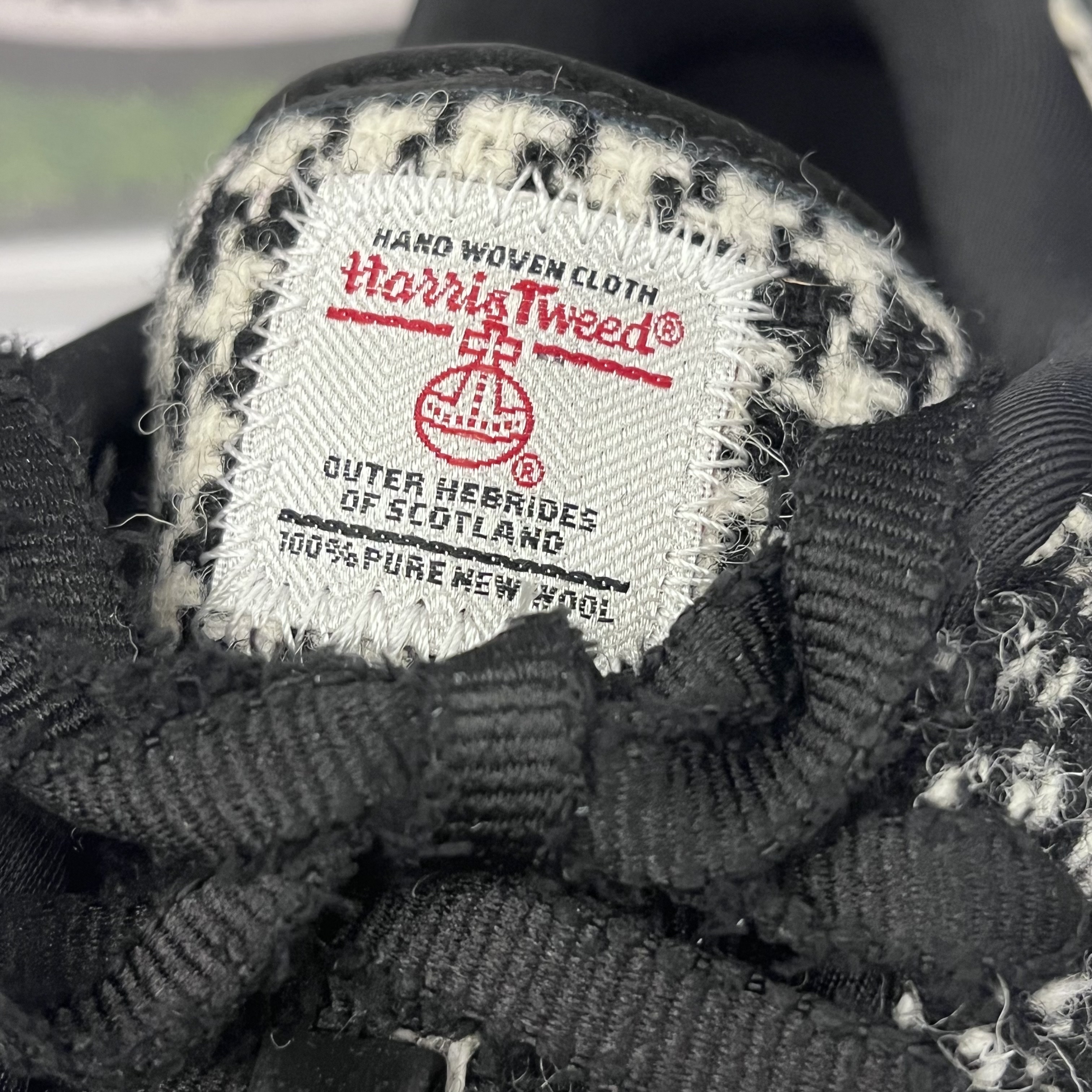 (W) Nike x Harris Tweed Dunk Low Black and Phantom 착용 스타일 - 1