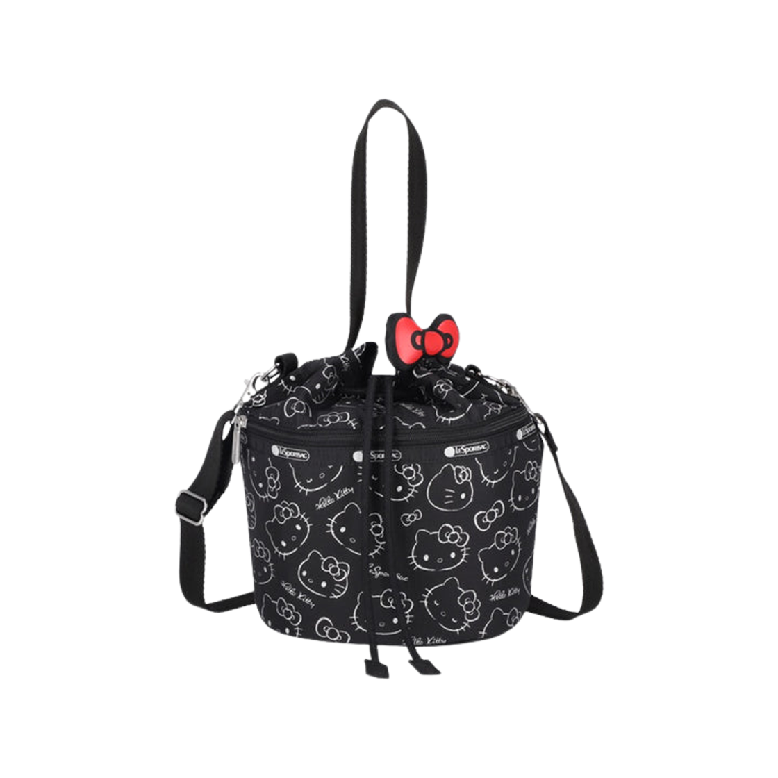 레스포색 x 헬로키티 아임어스타 드로우스트링 버킷백 블랙(Lesportsac x Hello Kitty I Am A Star Drawstring Bucket Bag Black)