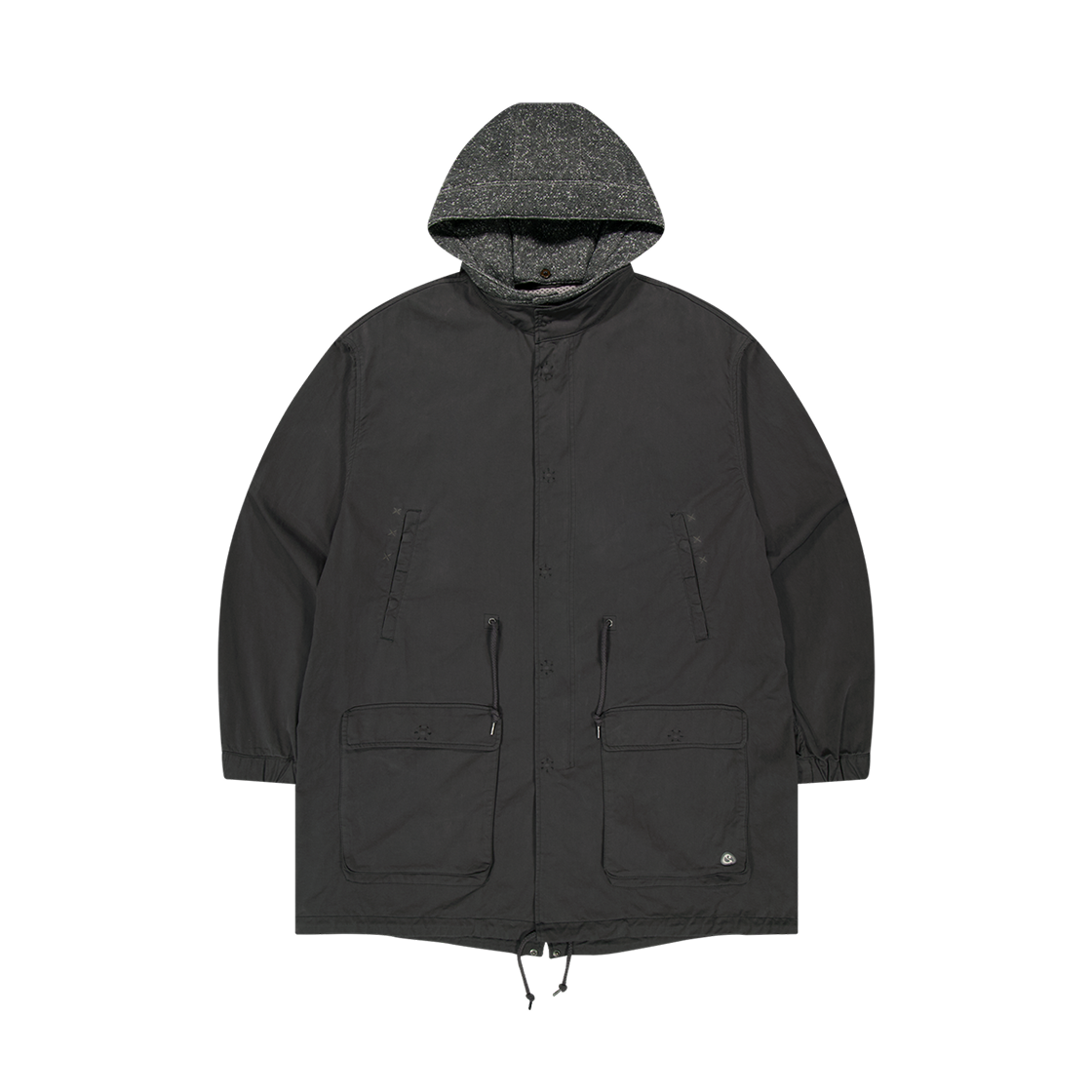 코이세이오 워시드 밀리터리 재킷 머드 차콜