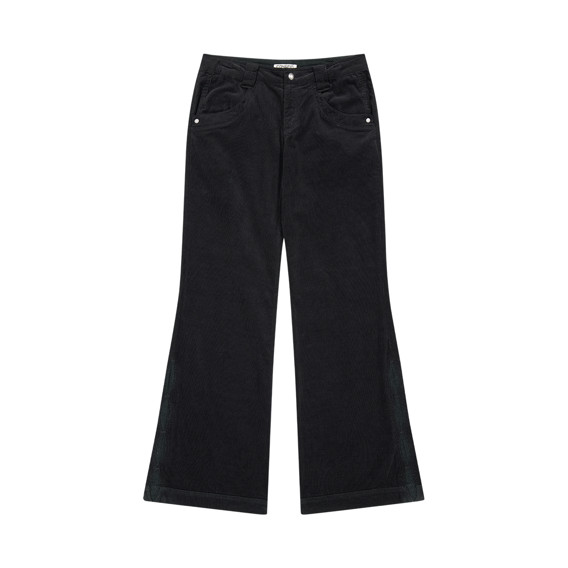 CY2503PAPO03 COYSEIO Leaf Cut Corduroy Pants Charcoal