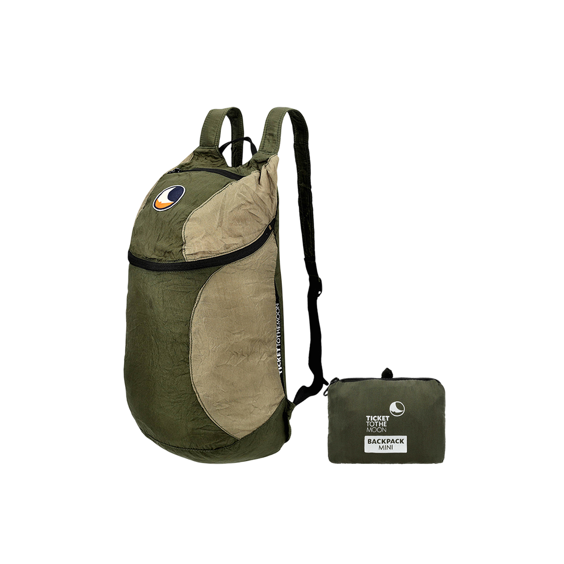 티켓투더문 미니 백팩 15L 아미그린 카키(Ticket to the Moon Mini Backpack Army Green Khaki (15L))