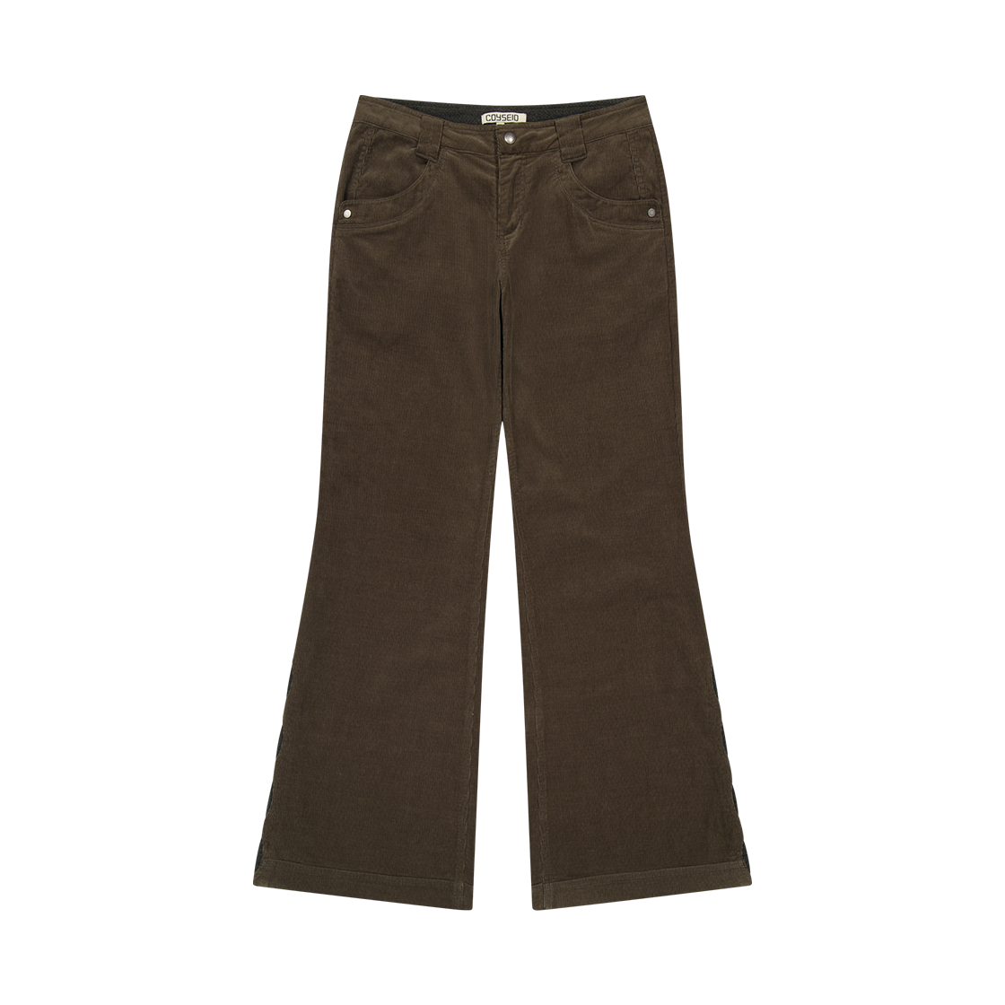 코이세이오 리프 컷 코듀로이 팬츠 브라운(COYSEIO Leaf Cut Corduroy Pants Brown)