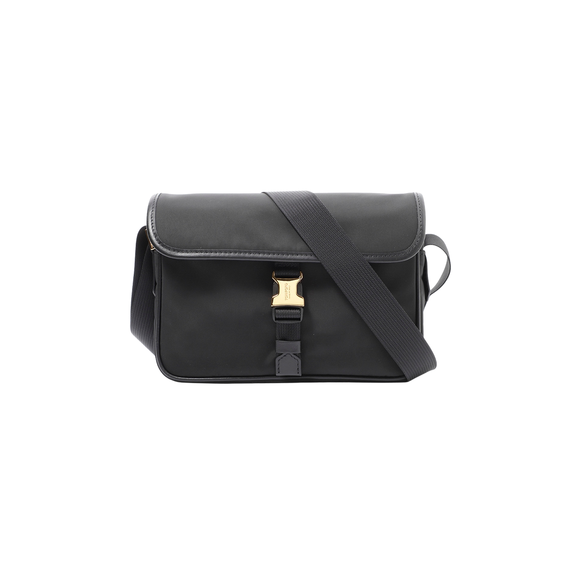 H0496T-TNY017-U9000 Tom Ford Buckle Mini Messenger Bag Black
