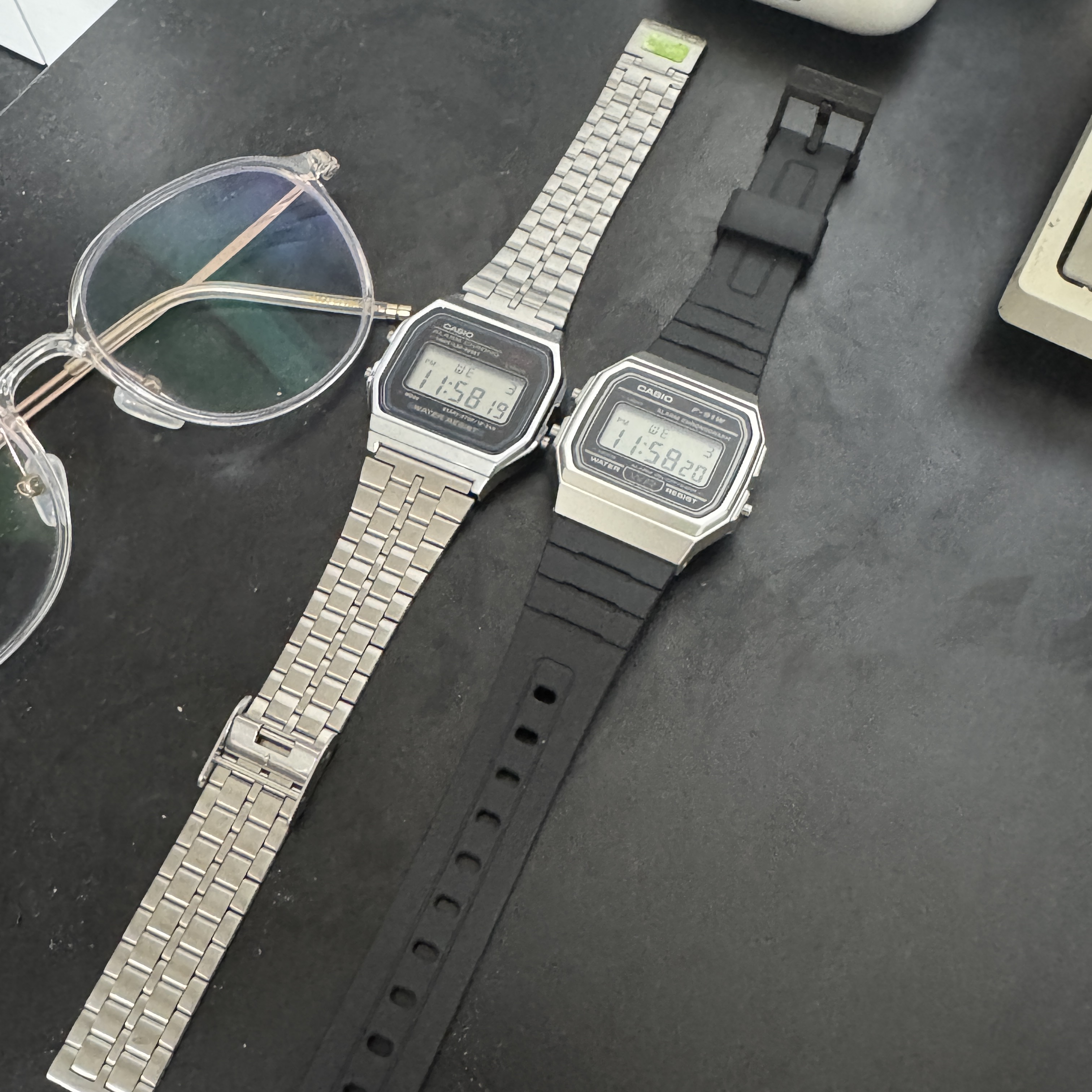 Casio A-159WA-N1, Casio F-91WM-7 착용 스타일