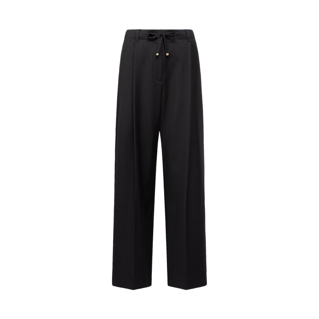 (W) 몽클레르 울 개버딘 테일러드 트라우저 블랙 - 25FW((W) Moncler Wool Gabardine Tailored Trousers Black - 25FW)