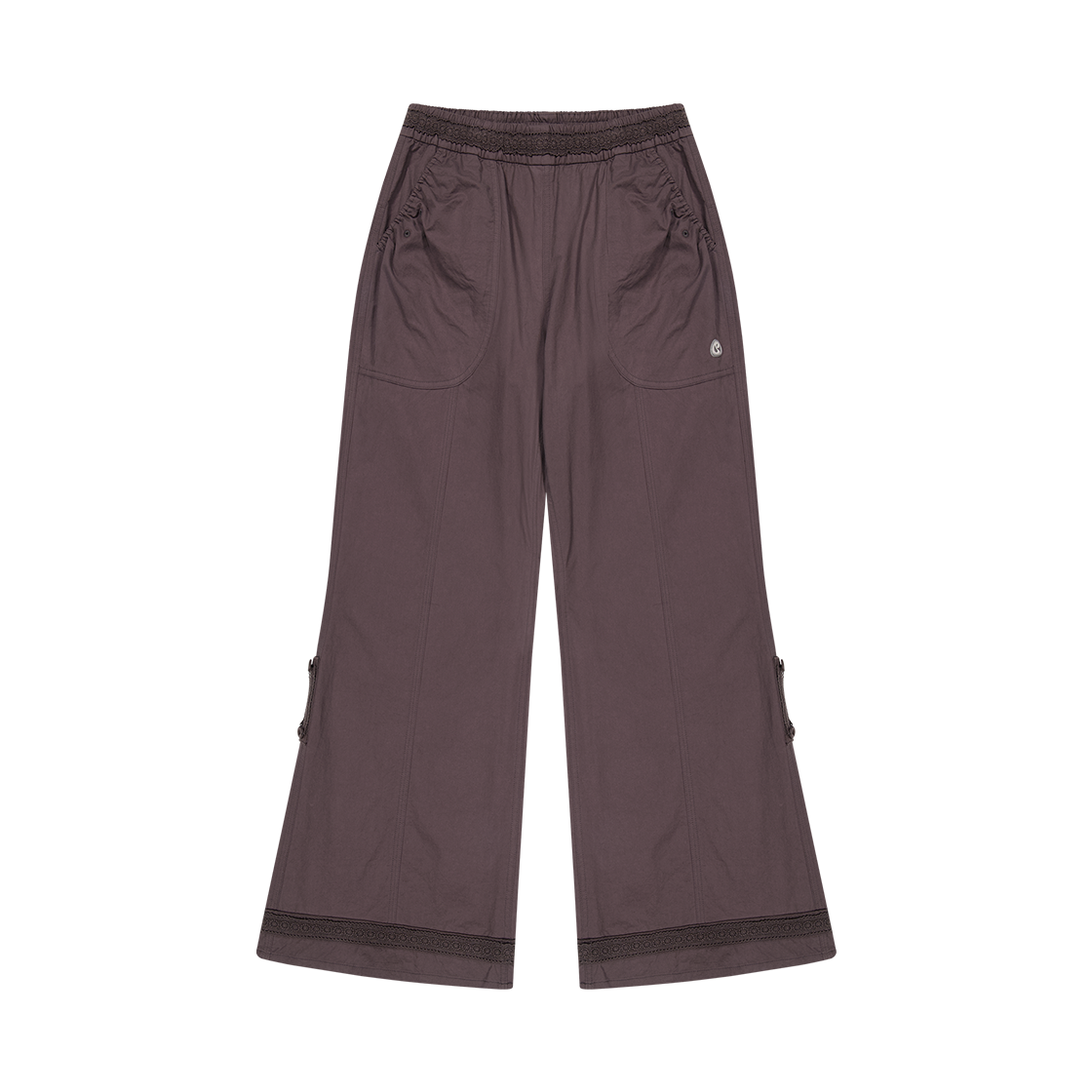 CY2503PAPO04 COYSEIO Lace Cotton Pants Red Bean