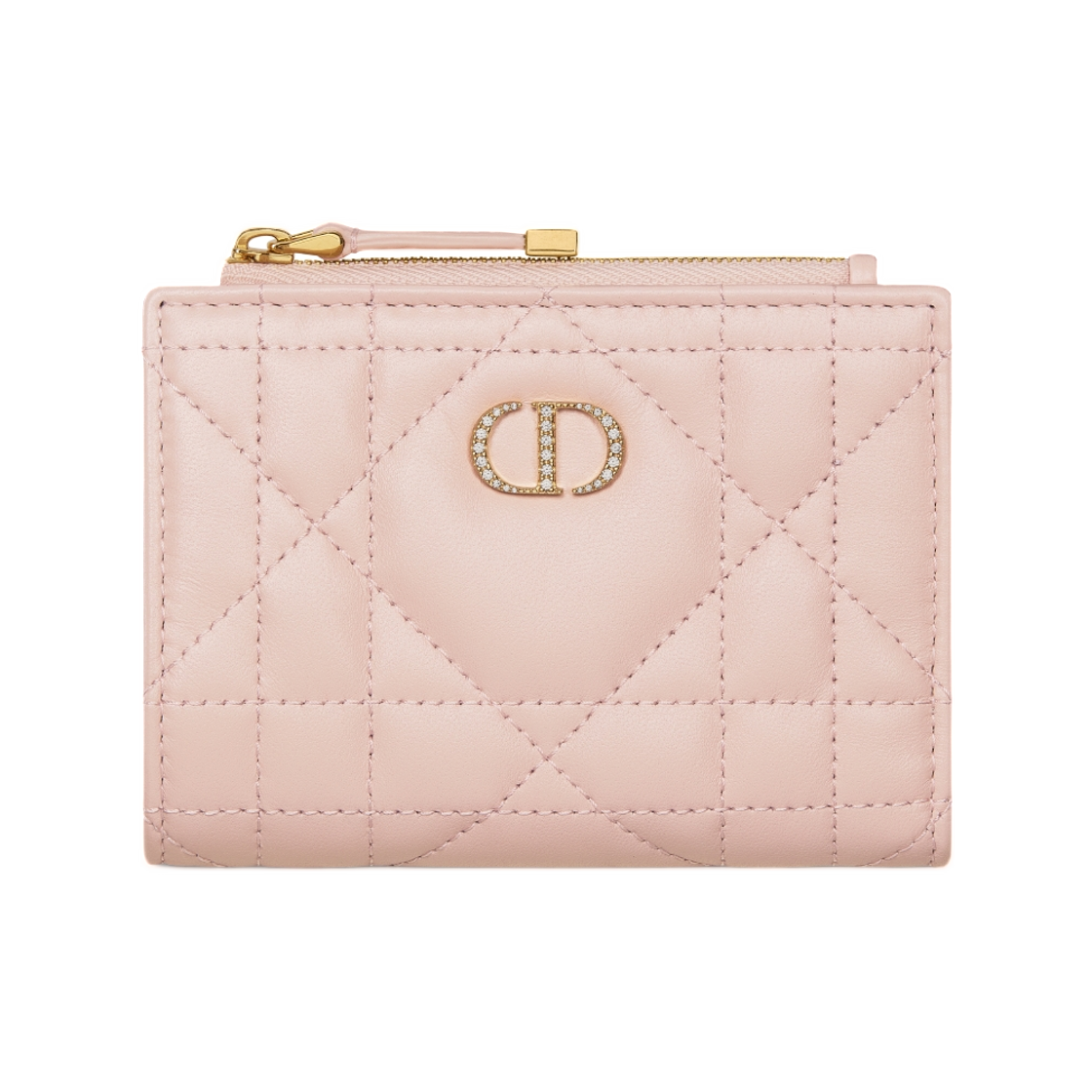 디올 카로 달리아 월렛 매크로까나쥬 램스킨 파우더 핑크(Dior Caro Dahlia Wallet In Macrocannage Lambskin Powder Pink) - 2