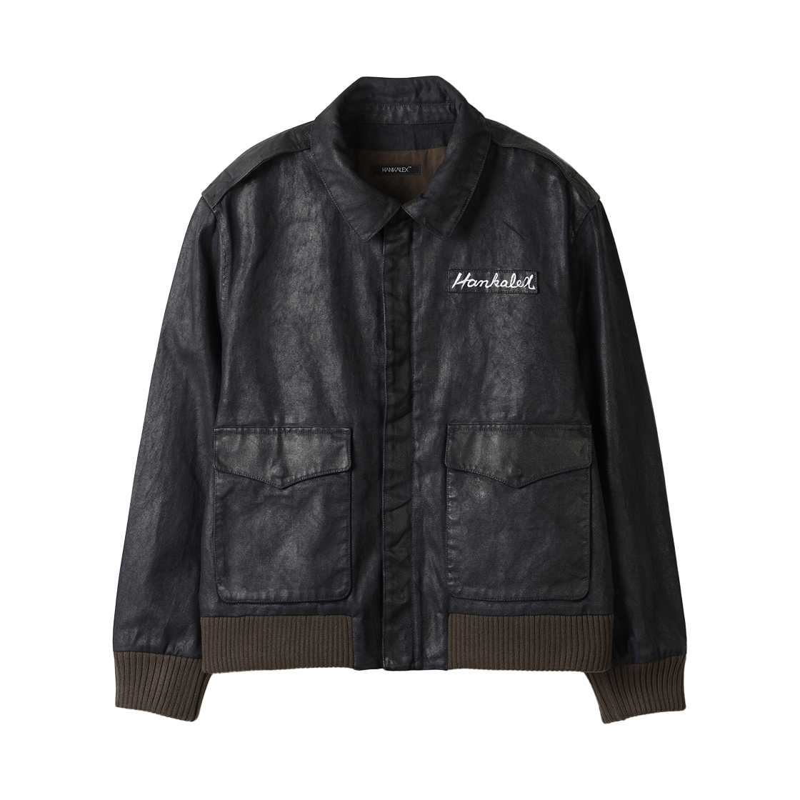 SOUAW25702BKX SERIES Linen Trucker Jacket Black