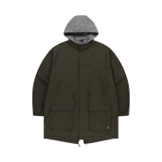 ジャケット・アウター coyseio WASHED MILITARY JACKET MUD KHAKI