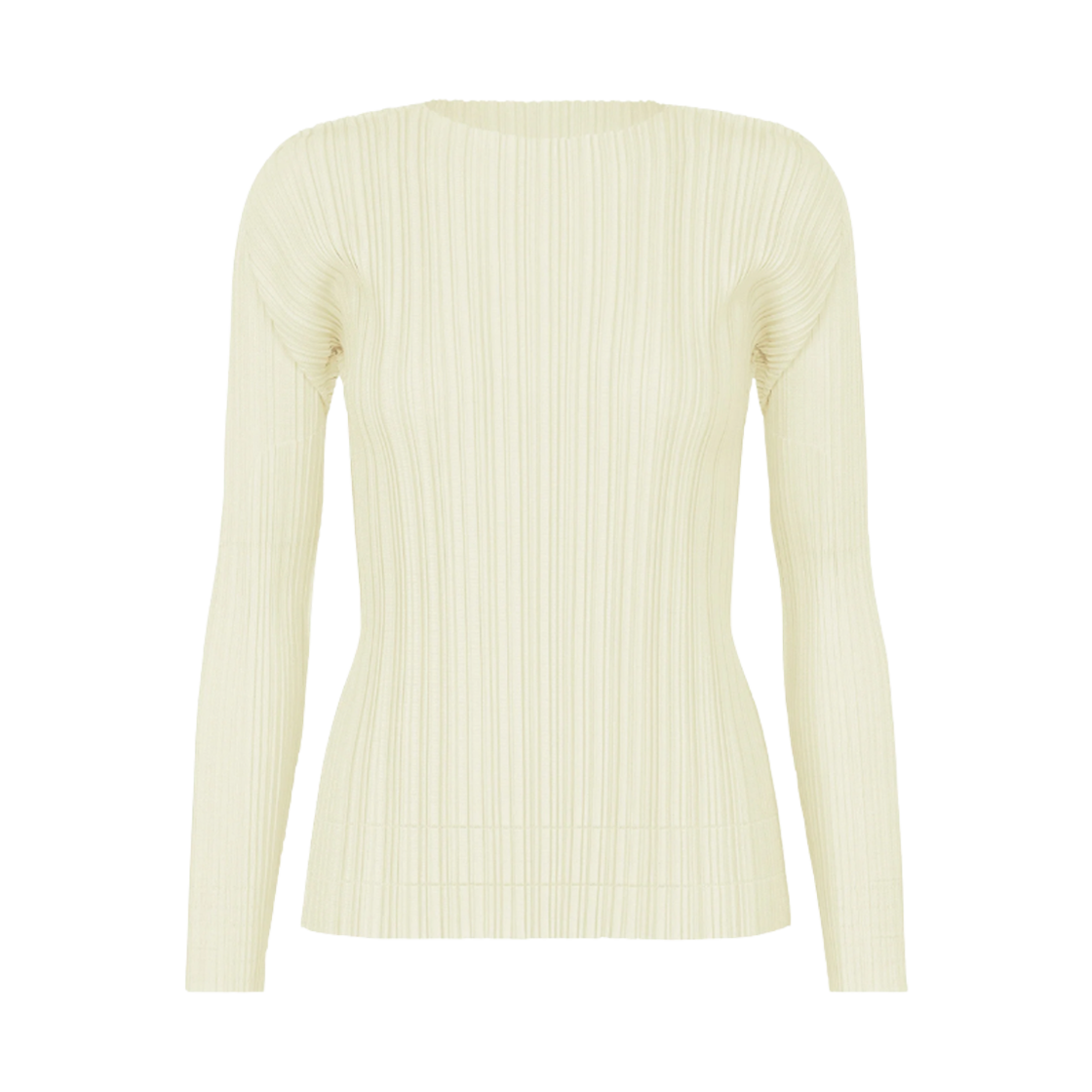 (W) 플리츠 플리즈 이세이 미야케 소프트 플리츠 탑 크림((W) Pleats Please Issey Miyake Soft Pleats Top Cream) - 1