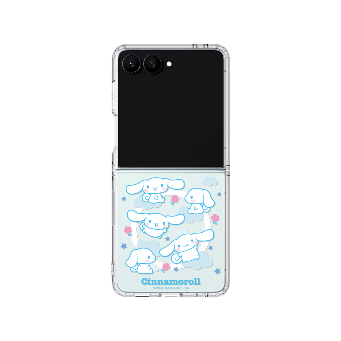 에스엘비에스 시나모롤 패턴 모노라인 마그넷 케이스 for Galaxy Z Flip7(SLBS Cinnamoroll Pattern Monoline MPP Case for Galaxy Z Flip7)