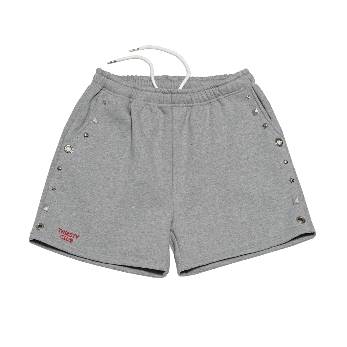 PTSPSSGY01 THIRSTY CLUB Studded Set Short Pants - Grey