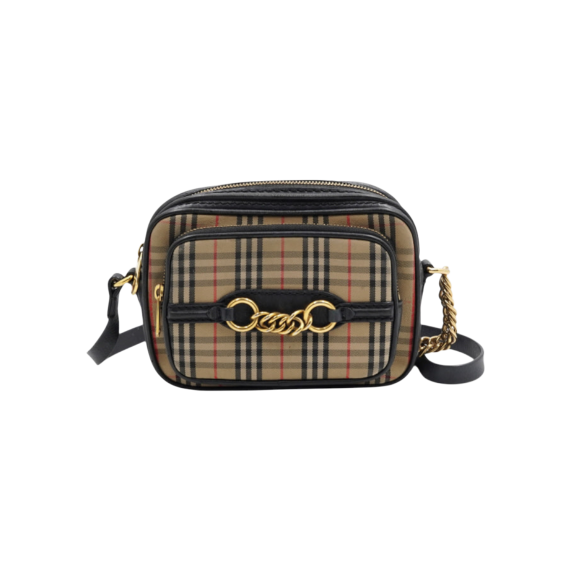 버버리 4079880 노바 체크 금장 체인 카메라 숄더백 겸 크로스백 aa53601